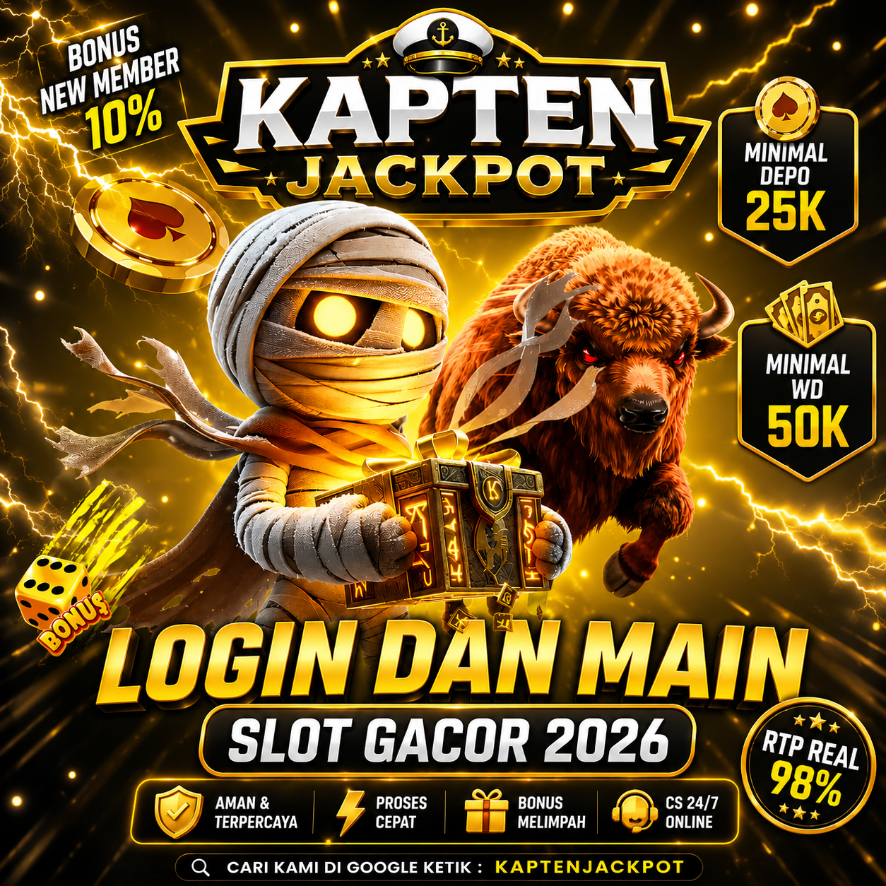 Thumbnail 1 of 3, Poster, Kaptenjackpot Login Link Alternatif Situs Slot RTP Terbaru designed and sold by kaptenjackpot.